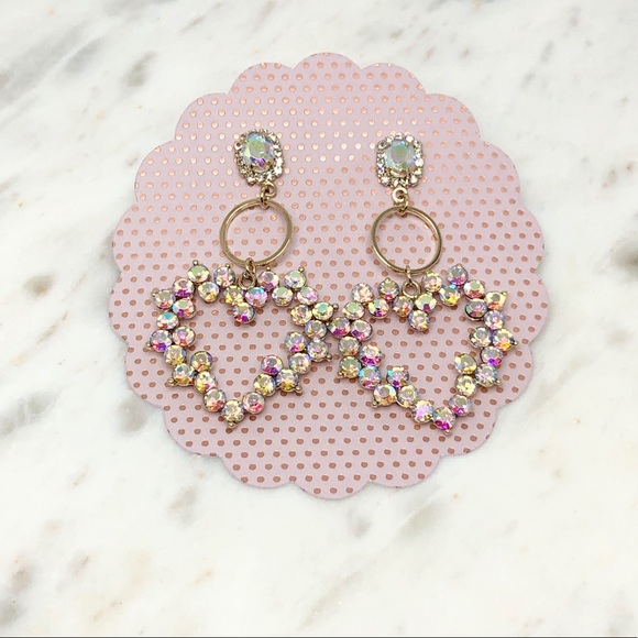 Iridescent Heart Earrings - Picture 4 of 6